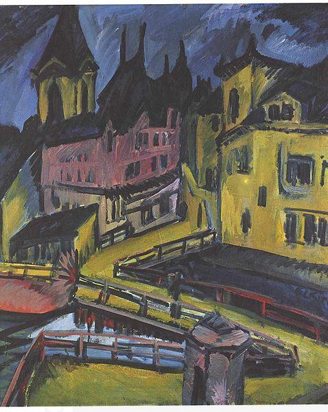 Ernst Ludwig Kirchner Pfortensteg in Chemnitz oil painting picture